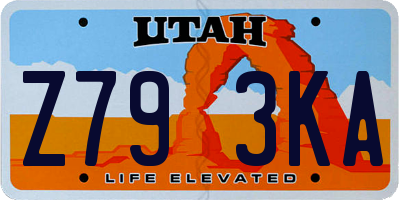 UT license plate Z793KA