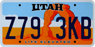 UT license plate Z793KB