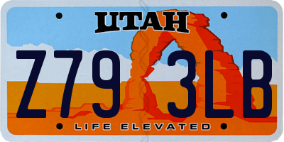 UT license plate Z793LB