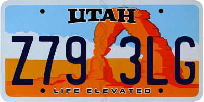 UT license plate Z793LG