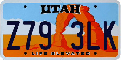UT license plate Z793LK