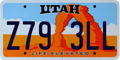 UT license plate Z793LL