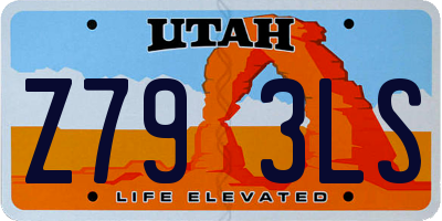 UT license plate Z793LS