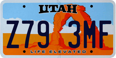 UT license plate Z793MF