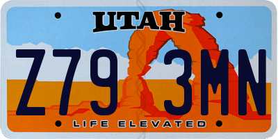 UT license plate Z793MN