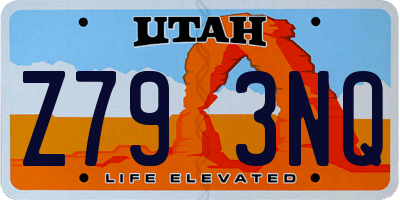UT license plate Z793NQ