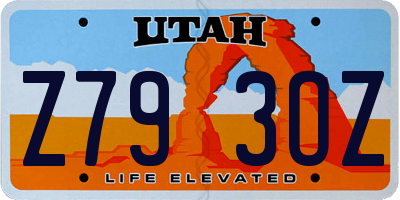 UT license plate Z793OZ