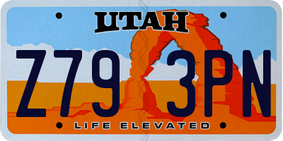 UT license plate Z793PN