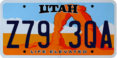 UT license plate Z793QA