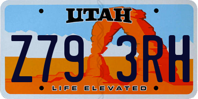 UT license plate Z793RH