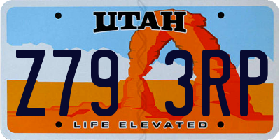 UT license plate Z793RP