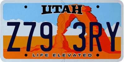 UT license plate Z793RY