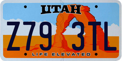 UT license plate Z793TL