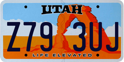 UT license plate Z793UJ