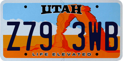 UT license plate Z793WB