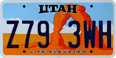 UT license plate Z793WH