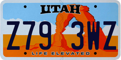 UT license plate Z793WZ