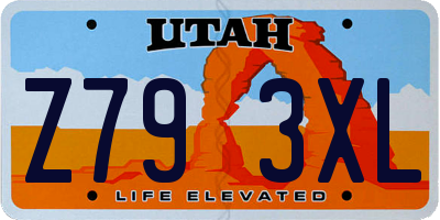 UT license plate Z793XL