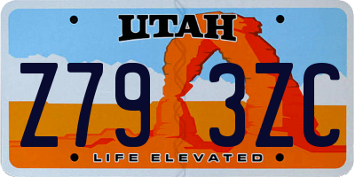 UT license plate Z793ZC