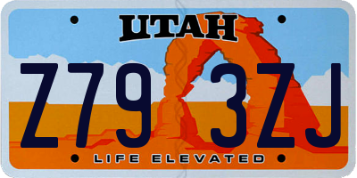 UT license plate Z793ZJ