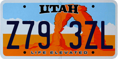 UT license plate Z793ZL