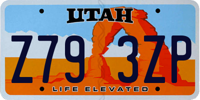 UT license plate Z793ZP
