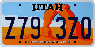 UT license plate Z793ZQ