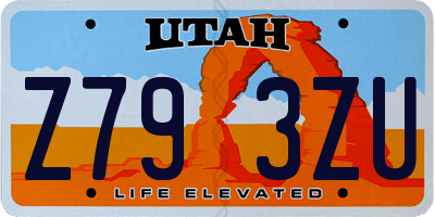 UT license plate Z793ZU