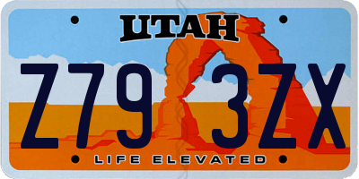 UT license plate Z793ZX