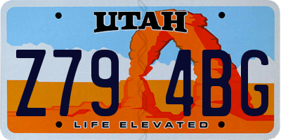 UT license plate Z794BG