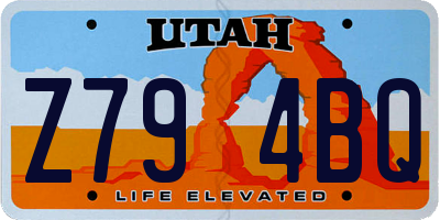 UT license plate Z794BQ