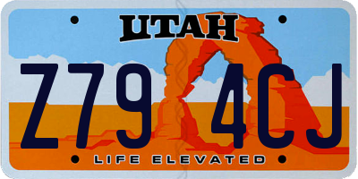 UT license plate Z794CJ