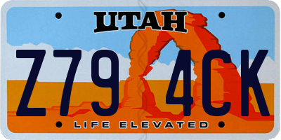 UT license plate Z794CK
