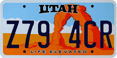UT license plate Z794CR