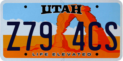 UT license plate Z794CS