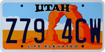 UT license plate Z794CW