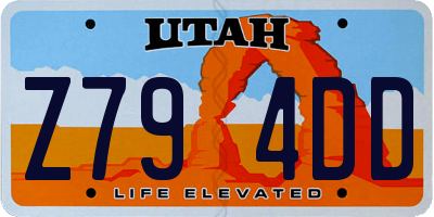 UT license plate Z794DD