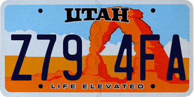 UT license plate Z794FA