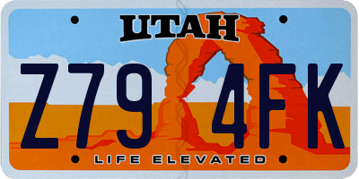 UT license plate Z794FK