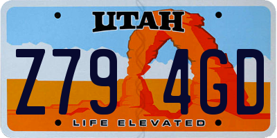 UT license plate Z794GD