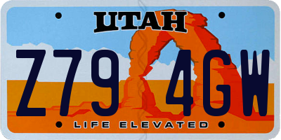 UT license plate Z794GW