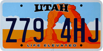 UT license plate Z794HJ