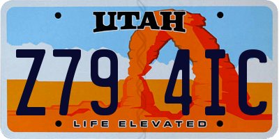 UT license plate Z794IC