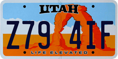 UT license plate Z794IF