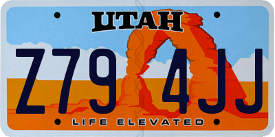 UT license plate Z794JJ