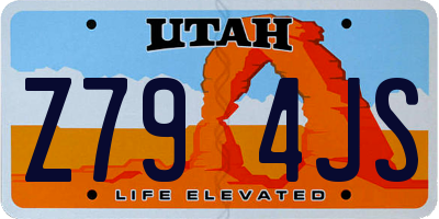 UT license plate Z794JS