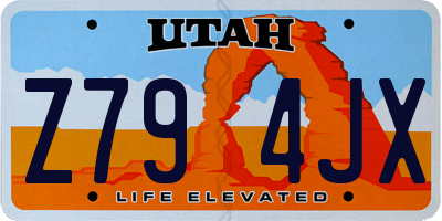 UT license plate Z794JX
