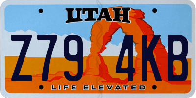 UT license plate Z794KB