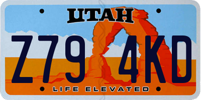 UT license plate Z794KD