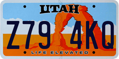 UT license plate Z794KQ